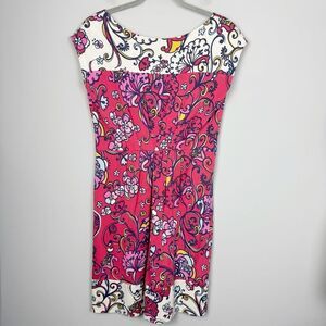 LILLY PULITZER | Ava Boat Neck V Back Mini Dress Coral Paisley Women’s Size S